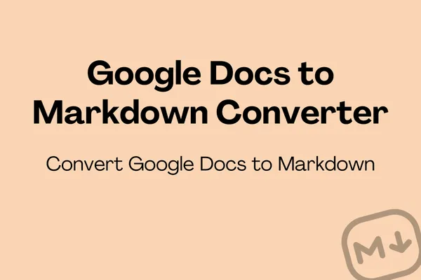 Google Docs to Markdown Converter Graphics