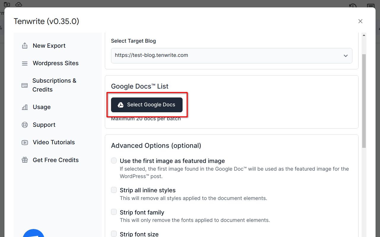 Screenshot showing the process of launching Google Drive™ file picker UI.