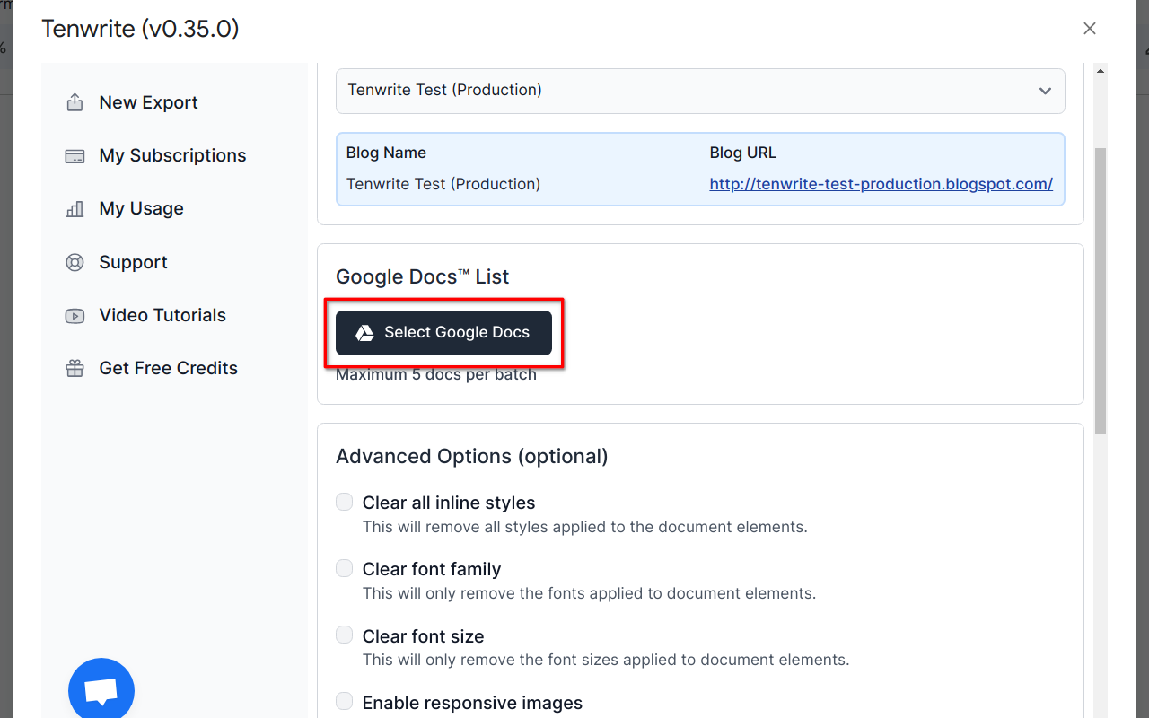 Screenshot showing the process of launching Google Drive file picker UI.